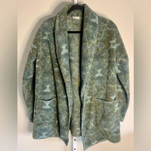 Columbia Benton Springs Printed Open-Front Fleece Cardigan Sz M